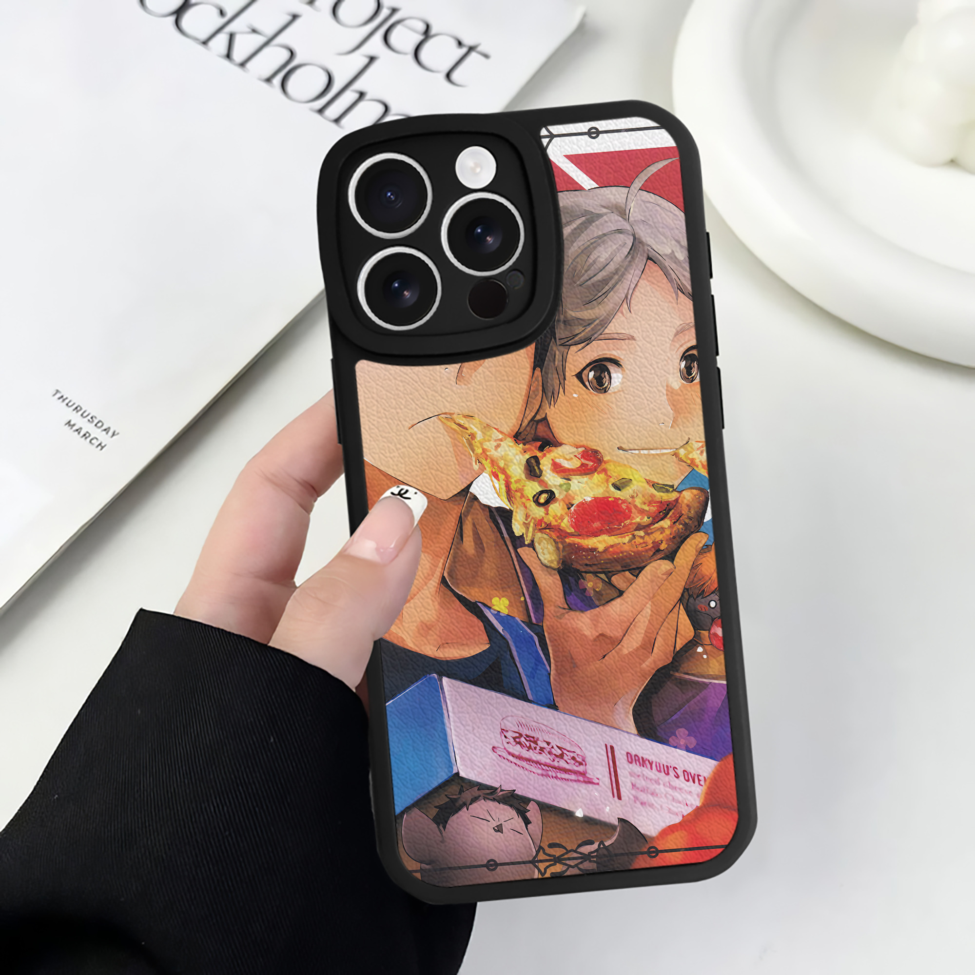（画像用） ハイキュー!! Haikyu!! 【iPhone 16シリーズ対応】シリコンスマホケース（レザー調） 材質：シリコン